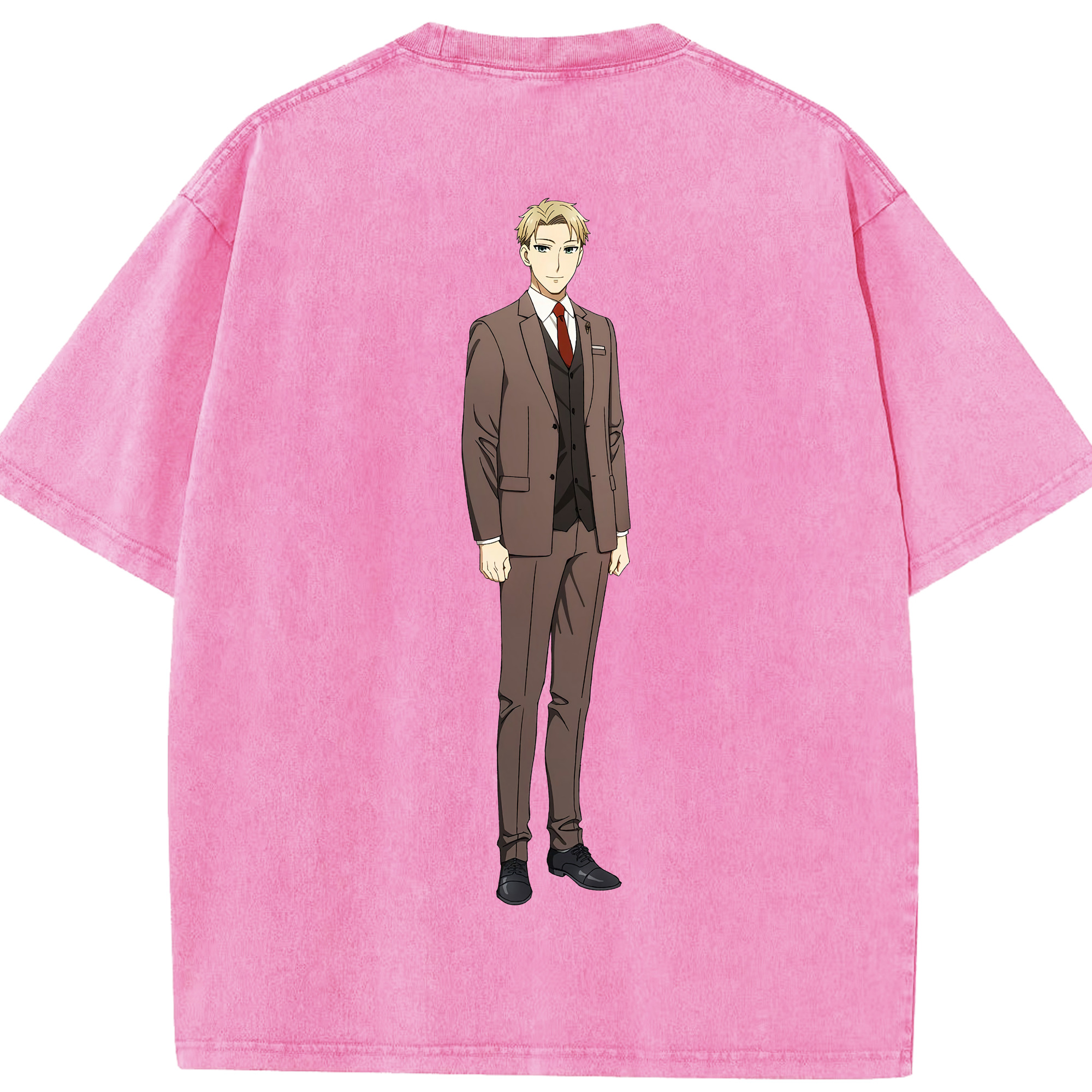 （画像用） SPY×FAMILY间谍家家酒 綿100% ヴィンテージ風 半袖Tシャツ（背面プリント）